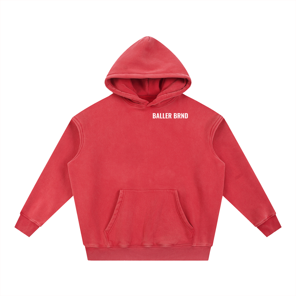 Baller Brnd Snow Wash Oversize Hoodie