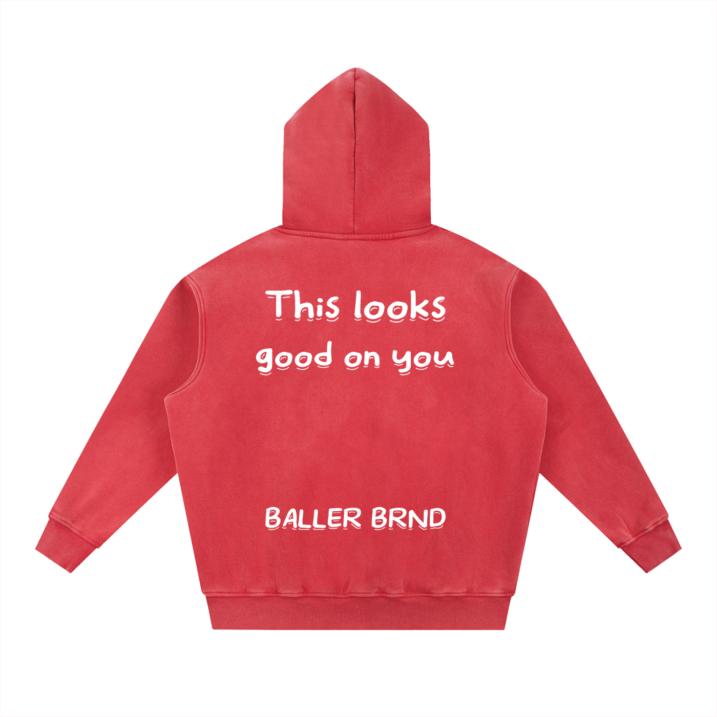 Baller Brnd Snow Wash Oversize Hoodie