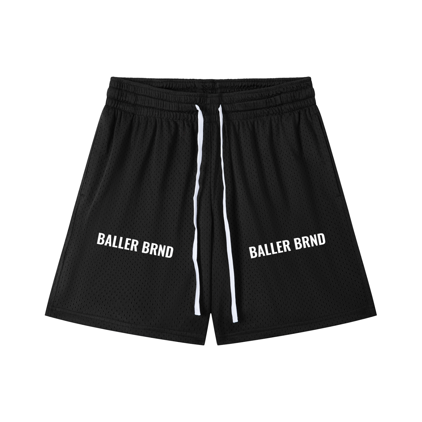 Baller Brnd Mesh Drawstring Shorts